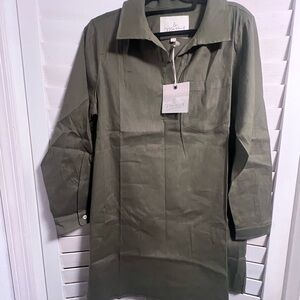 le Marais Olive Green knee length Dress